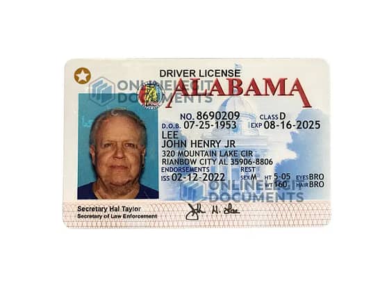 Alabama driver license
